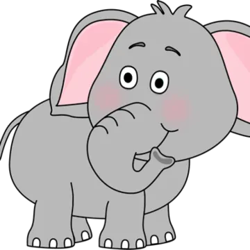 an elephant with its trunk in its mouth
