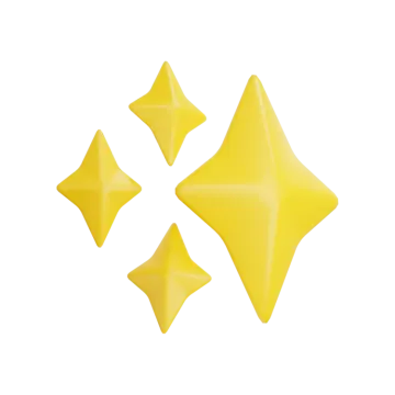 three yellow stars on a white background