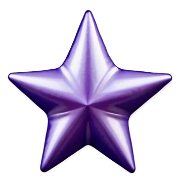 purple star foil balloon