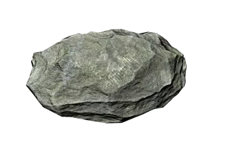 a rock on a white background