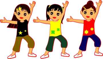three children in different poses