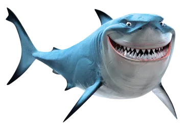 a shark with its mouth open and teeth wide