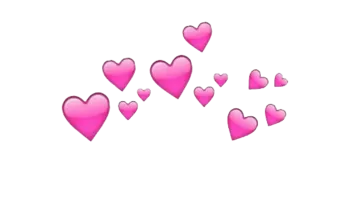 a bunch of pink hearts floating in the air