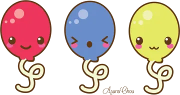 three colorful balloons with faces on them