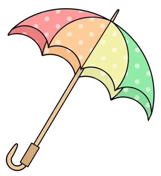 an umbrella with polka dots on it