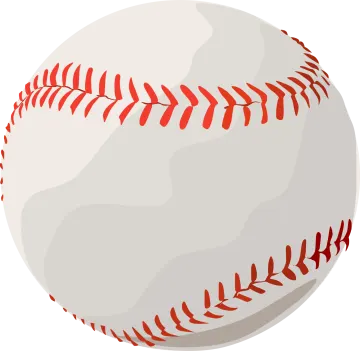 a baseball ball on a white background
