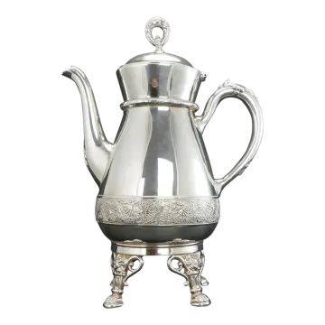 a george ii silver coffee pot on stand