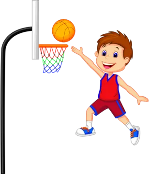 a boy playing basketball