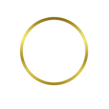 a gold ring on a white background