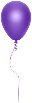 a purple balloon flying in the air