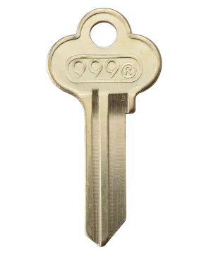 a gold key on a white background