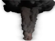 a black cloud of smoke on a white background
