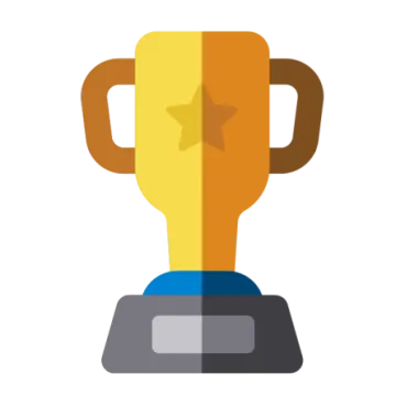 a trophy with a star on top