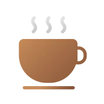 a coffee cup with steam rising from it