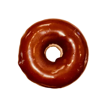 a chocolate covered donut