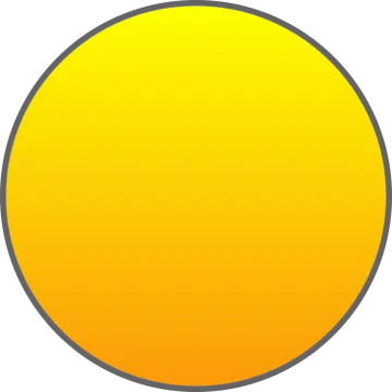 an orange circle with a white background