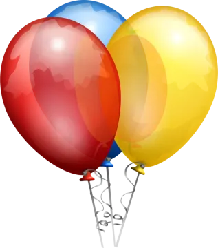 a bunch of balloons on a white background