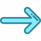 a blue arrow pointing up to the right