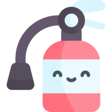 a fire exor with a smiling face