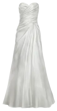 a white wedding dress