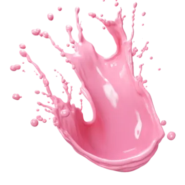 a pink liquid splash on a white background