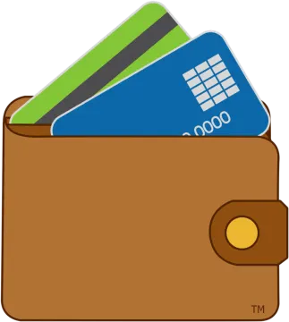 a wallet with credit cards in it