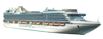 a large white cruise ship