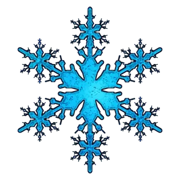 a blue snowflake on a white background