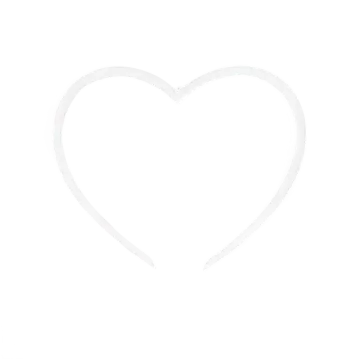 a white heart shaped headband