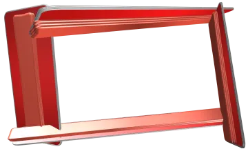 a red frame on a white background