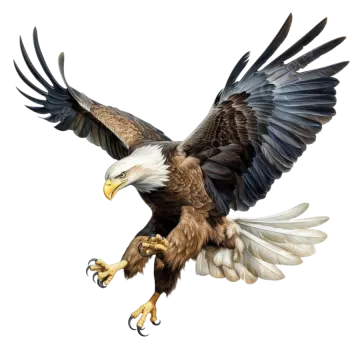 an eagle in flight with its wings spread