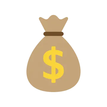 a bag with a dollar sign on it