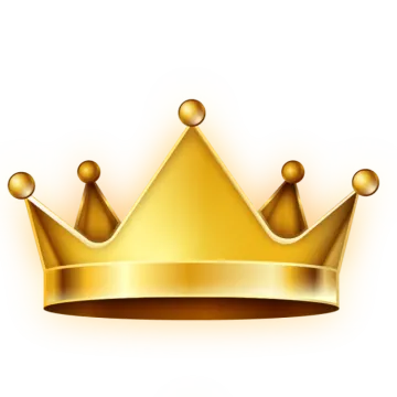 a golden crown on a white background