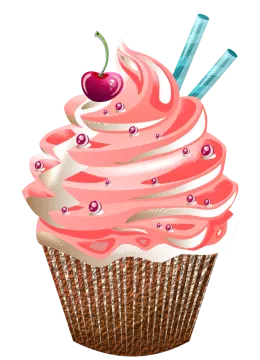 a cupcake with a cherry on top