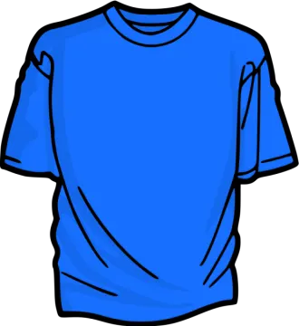a blue t - shirt