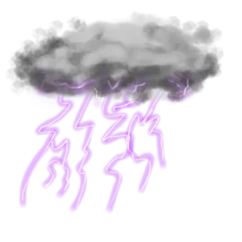 a cloud with lightning coming out of it