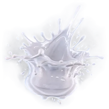 a splash of milk on a white surface
