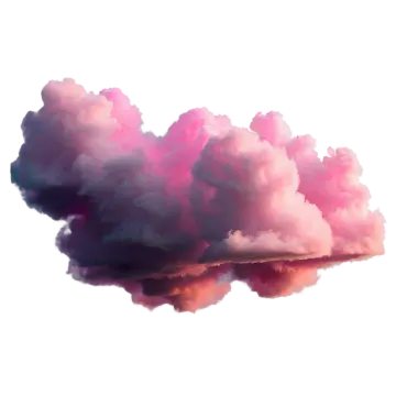 a pink cloud floating in the air