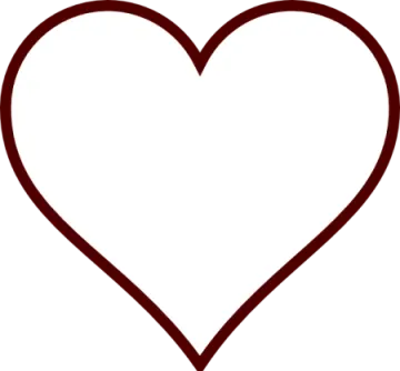 a red heart on white background