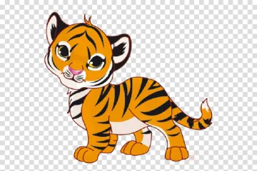 a cartoon tiger cub, hd png