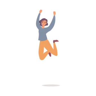 an illustration of a person jumping in the air