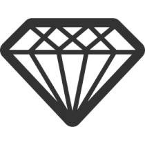 a diamond on a white background