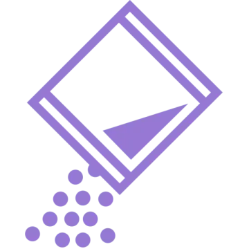 a purple diamond with bubbles coming out of it