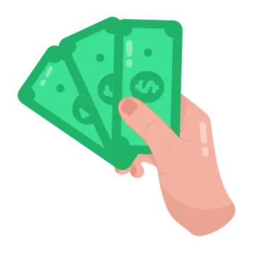 a hand holding money bills