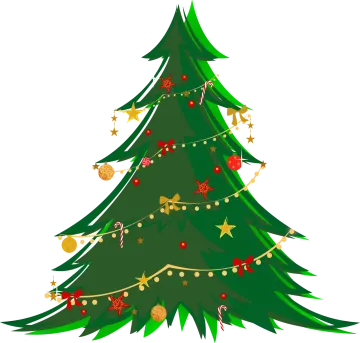a christmas tree with ornaments on it