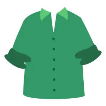 an illustration of a green coat