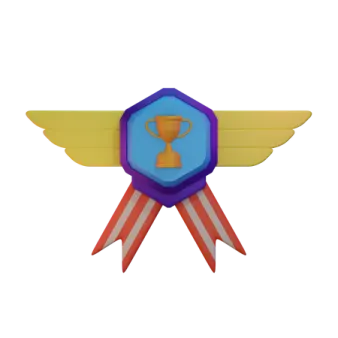 a medal with an eagle on top of it