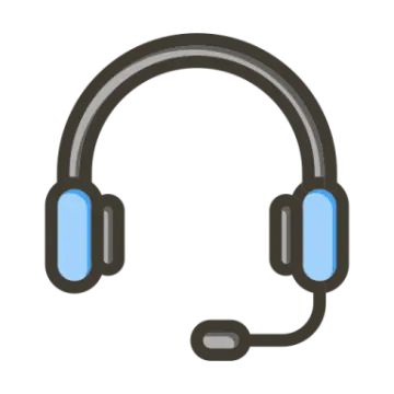 a headset with headphones