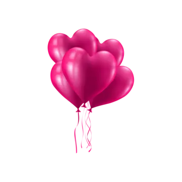 a bunch of pink heart shaped balloons