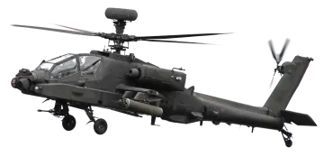 a black helicopter flying through the air